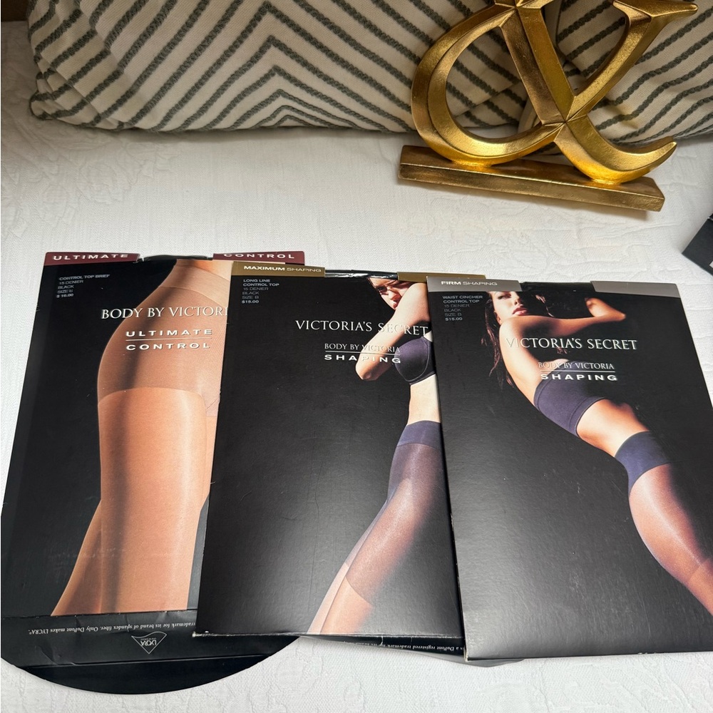 Victoria's Secret Body Shaping 3 Black Stocking/Tights  - Size B(4’11” to 5’4”)